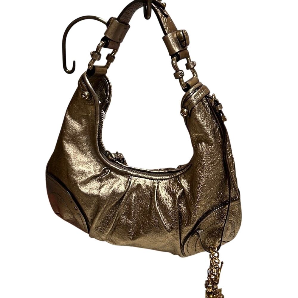 Juicy Couture Metallic 90's Leather Shoulder Bag